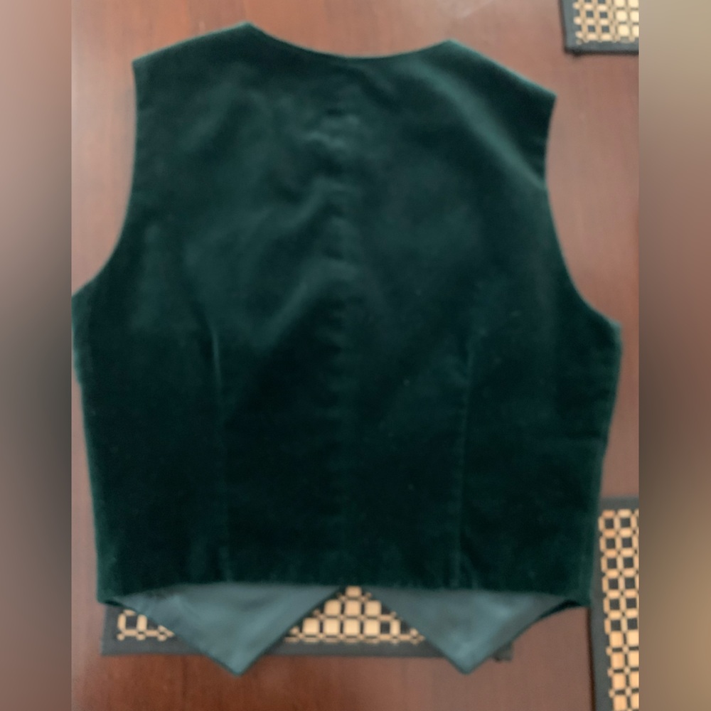 Kiltmaker Dark Green Velvet Vest/waistcoat made in Scotland Hector Russell label - Picture 10 of 11